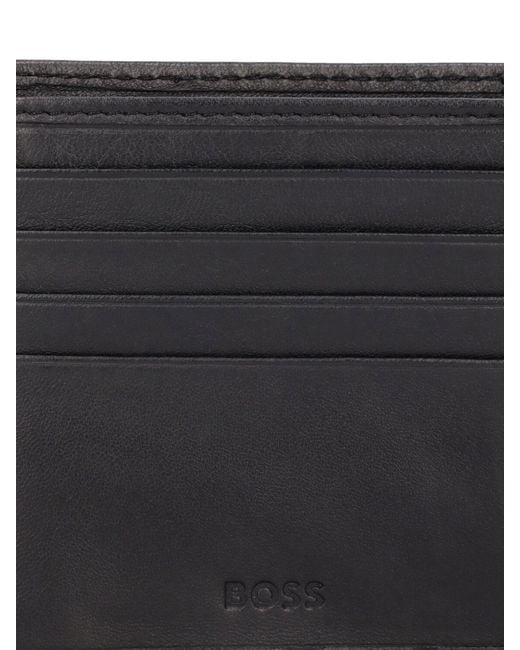 Boss Brieftasche Aus Leder "randy" in Black für Herren