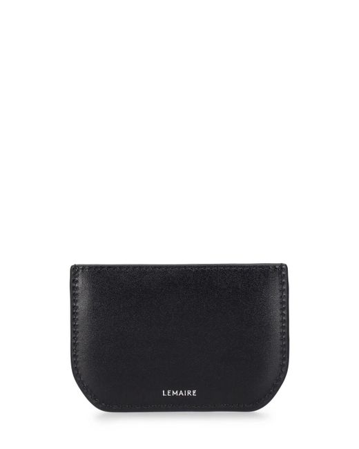 Lemaire Gray Calepin Leather Card Holder