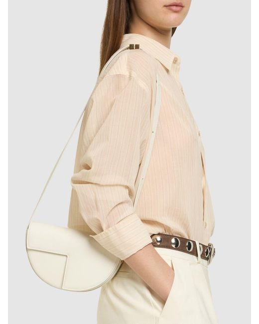 Patou White Le Petit Leather Shoulder Bag