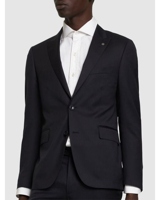 Tagliatore Blue Bruce Single Breasted Wool Suit for men