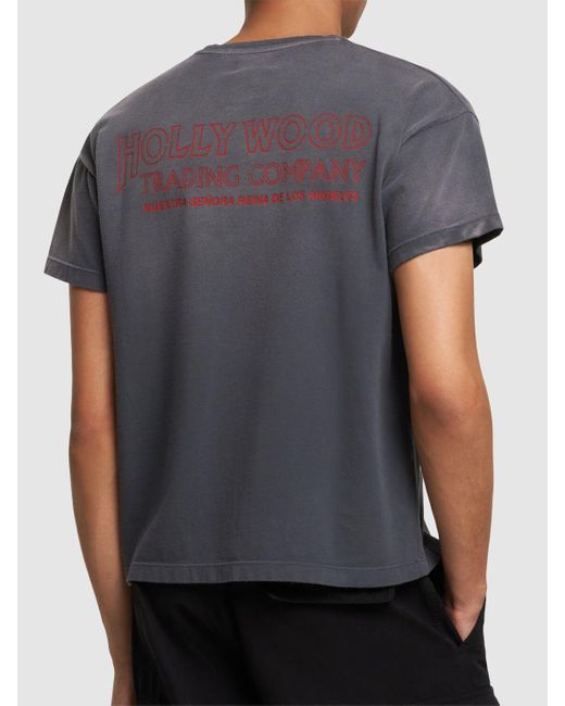 HTC Blue Eagle Print Cotton Jersey T-shirt for men