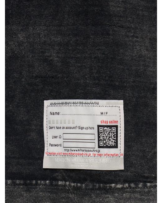 Maison Mihara Yasuhiro Black Printed Bleached Cotton T-shirt for men