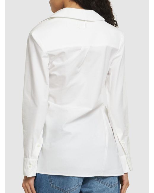 Camisa de popelina de algodón Jacquemus de color White