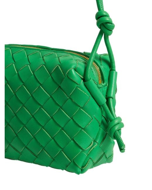 Bottega Veneta Green Mini Loop Leather Shoulder Bag