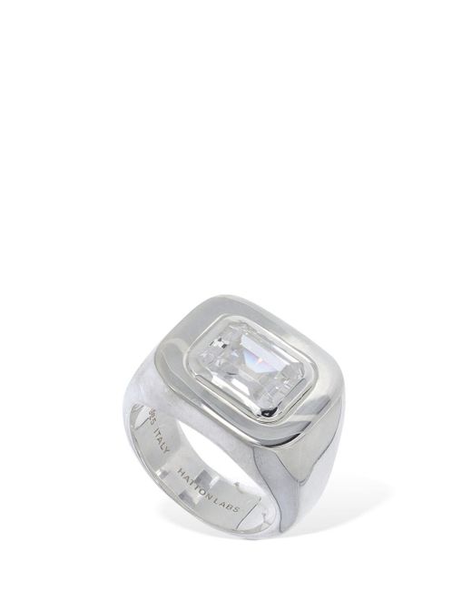 Hatton Labs Emerald Cut Ring in White for Men Lyst UK