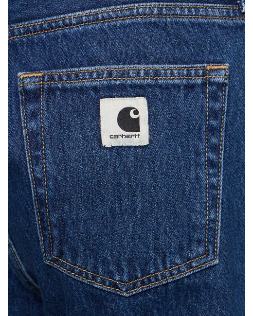 Jeans rectos con cintura alta Carhartt de color Blue