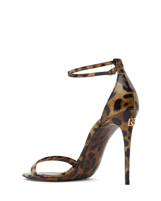 Dolce & Gabbana Multicolor 105 Mm Hohe Sandalen Aus Lackleder "keira"