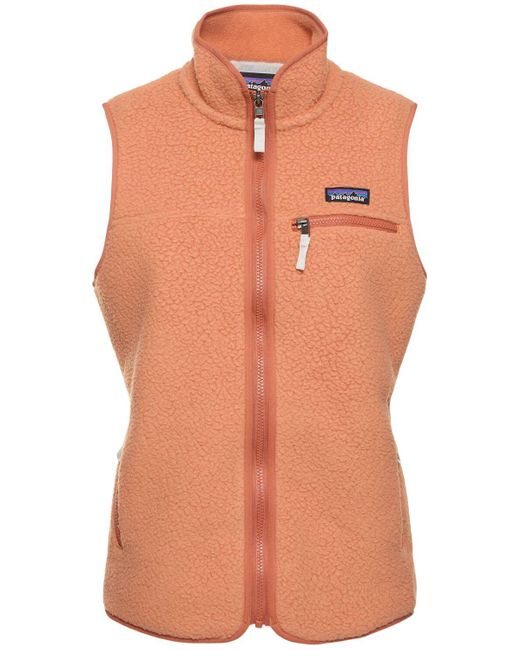 Femme Gilet En Polaire Technique Retro Pile Patagonia en coloris Orange Lyst