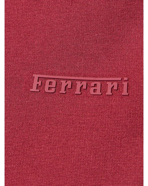 Ferrari Red Crewneck Logo Viscose T-Shirt