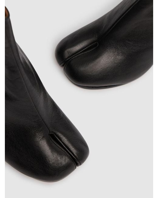 Maison Margiela 80Mm Tabi Vintage Leather Ankle Boots in Maison Margiela 80Mm Tabi Vintage Leather Ankle Boots in