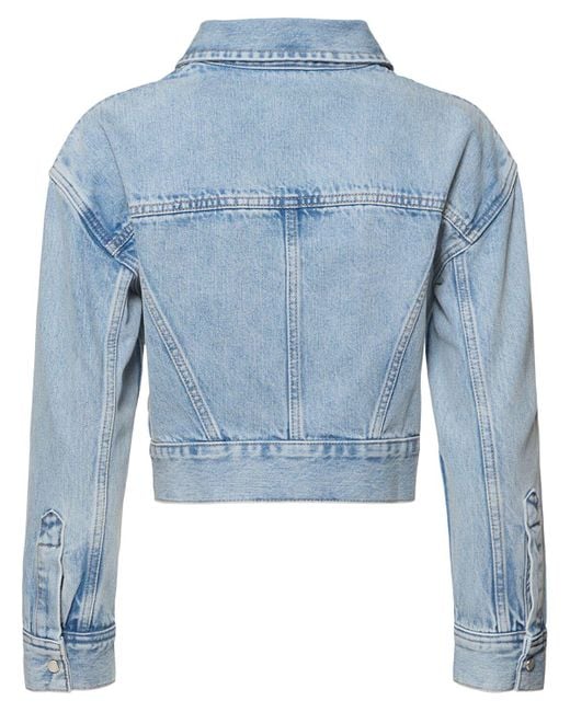 Wardrobe NYC Blue Cropped Denim Jacket
