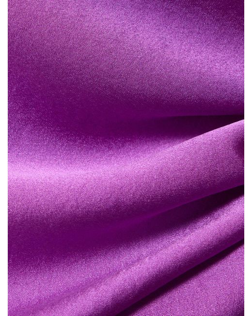 Forte Forte Purple Stretch Silk Satin Strappy Top