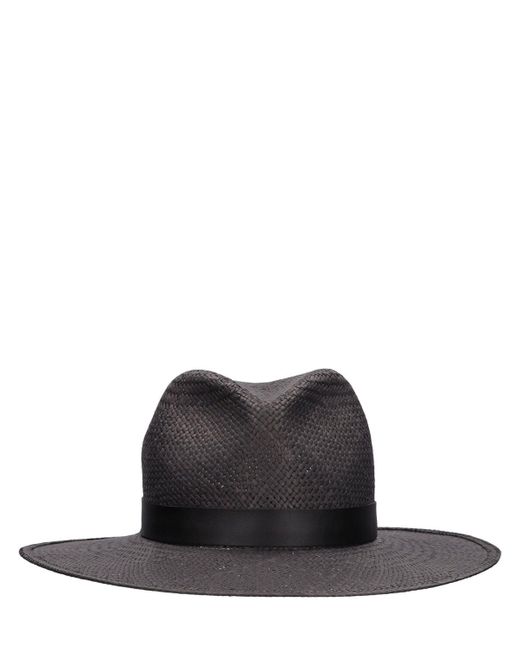 Cappello fedora ripiegabile simone di Janessa Leone in Black