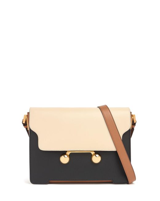 Marni Black Medium Trunkaroo Leather Shoulder Bag