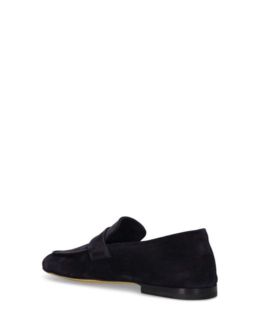 Officine Creative Black Airto Suede Leather Loafers for men