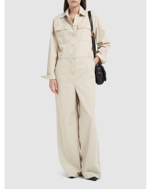 Weekend by Maxmara White Baumwoll-drillich-jumpsuit "radice"