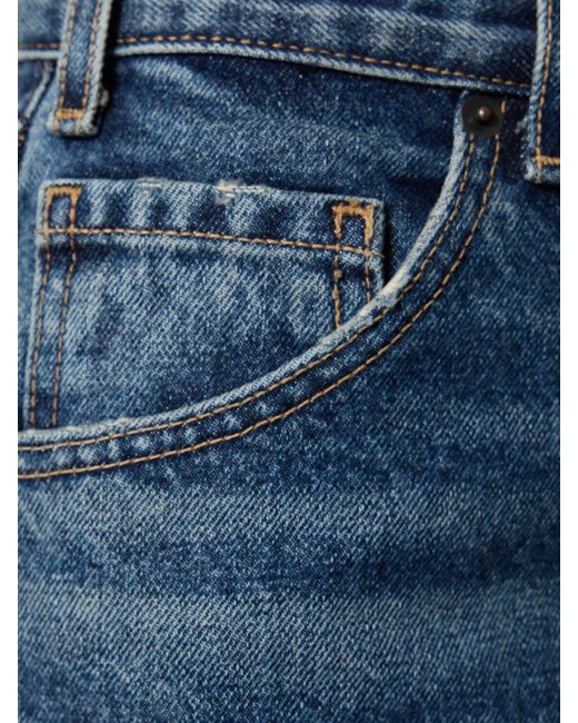 Jeans johan in denim di cotone di Nili Lotan in Blue