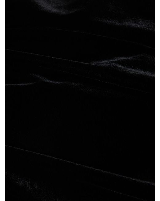 Robe de soirée en viscose de velours Alessandra Rich en coloris Black