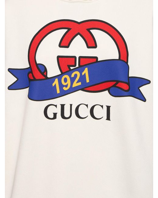 Gucci Blue Interlocking G 1921 Cotton Sweatshirt