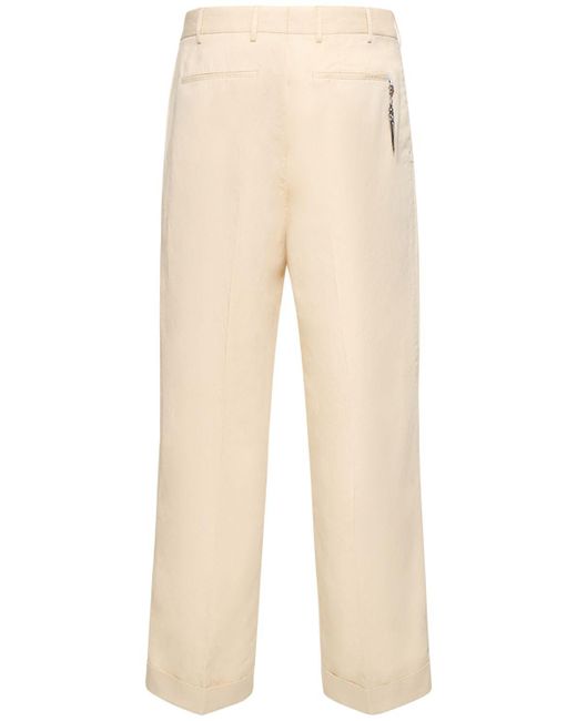 Pantalon en gabardine de coton et lin quindici PT Torino pour homme en coloris Natural