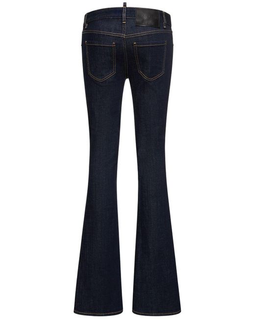 DSquared² Blue Denim Mid-Rise Flared Jeans