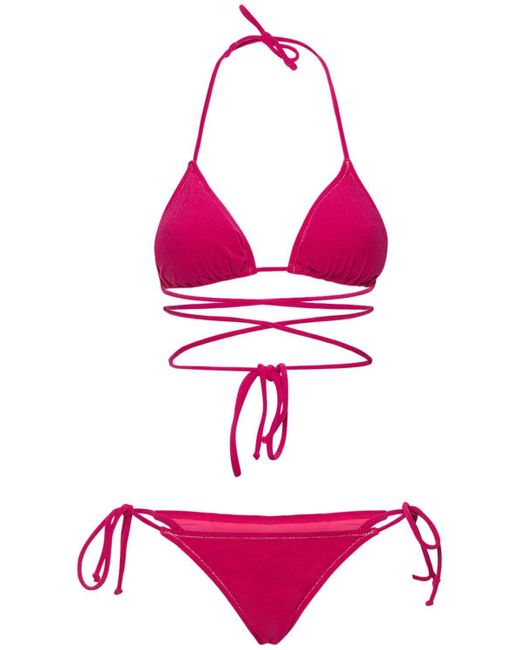 Reina Olga Miami Terry Triangle Bikini in Pink | Lyst