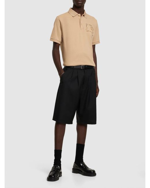 Burberry Winslow Polo -Hemd in Bio -Piqué mit EKD in Natural für Herren
