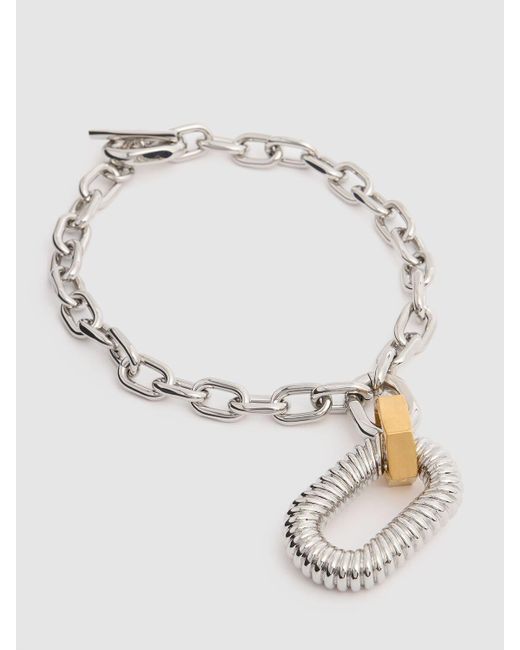 Rabanne Metallic Damen Kragen-Halskette „Xl Link“
