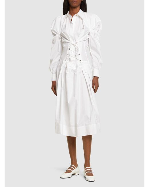 Vivienne Westwood White Hemdkleid Aus Baumwolle "kate"