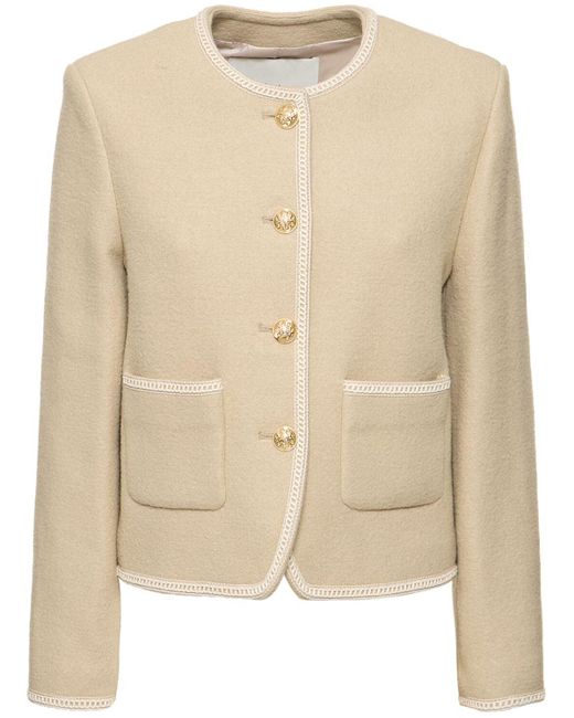 DUNST Natural Classic Tweed Bouclé Jacket W/ Buttons