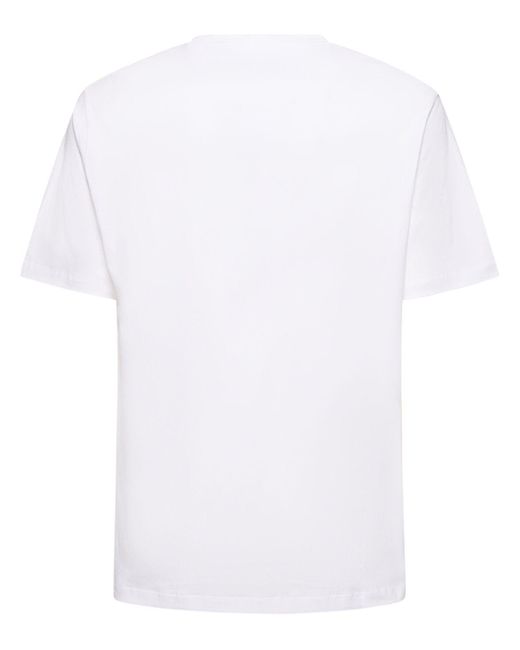 T-shirt in jersey di cotone con logo di Bally in White da Uomo