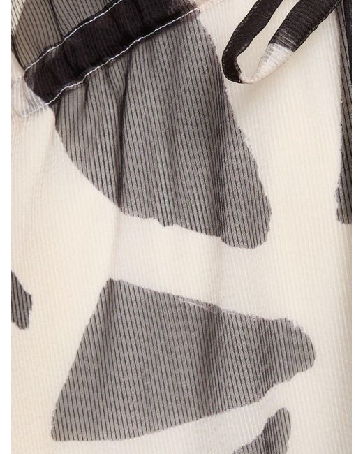 PATBO Gray Printed Fringed Kaftan Long Dress