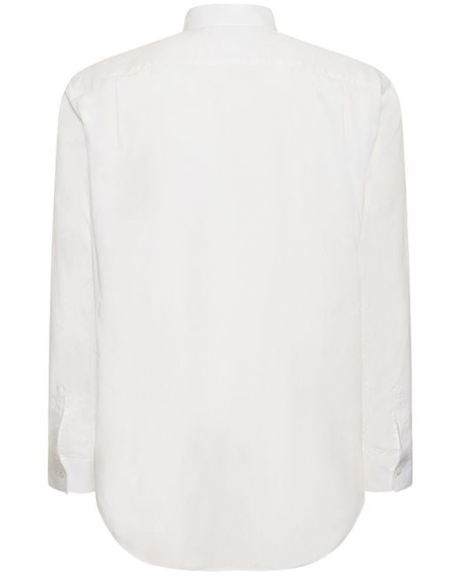 Camisa de popelina de algodón Comme des Garçons de hombre de color White