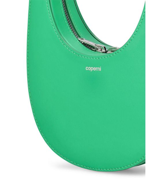 Bolso mini swipe de piel suave Coperni de color Green