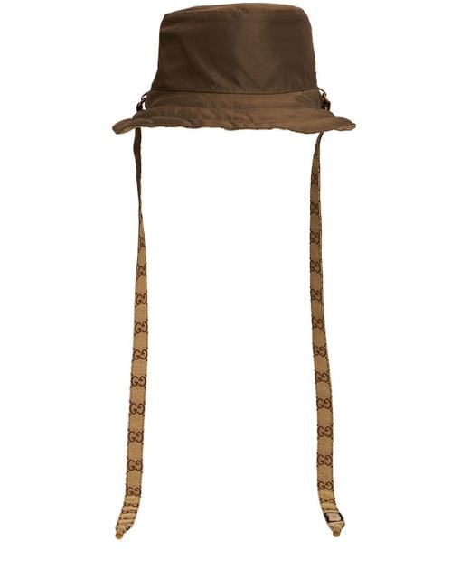 Gucci Brown Reversible Gg & Nylon Bucket Hat
