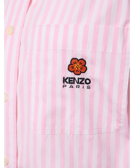 Chemise en popeline de coton boke KENZO en coloris Pink