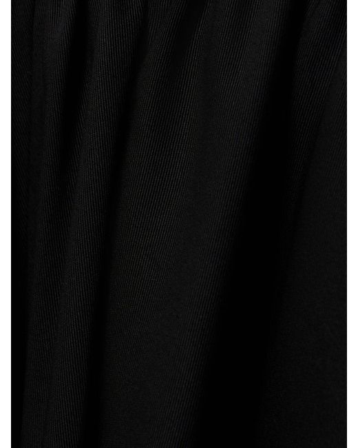 Minifalda plisada de gabardina Patou de color Black
