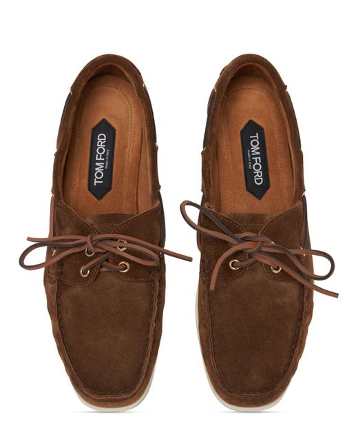 Tom Ford Brown Robin Lace-up Loafers for men