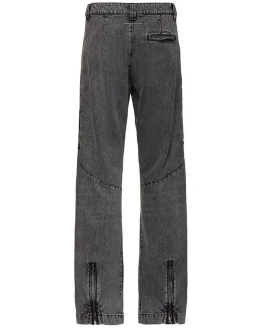 MM6 by Maison Martin Margiela Gray Zip Denim Jeans for men