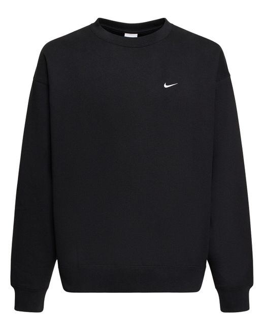 Nike Sweatshirt Aus Baumwolle "solo Swoosh" in Blue für Herren