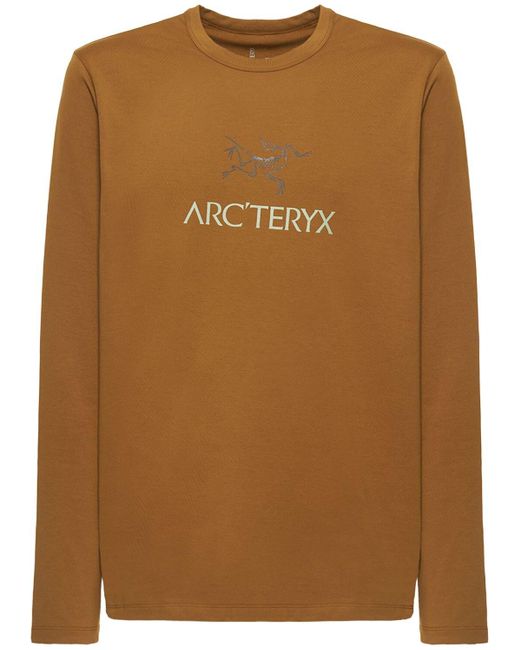Arc'teryx Langarm-t-shirt "captive Arc'word" in Brown für Herren