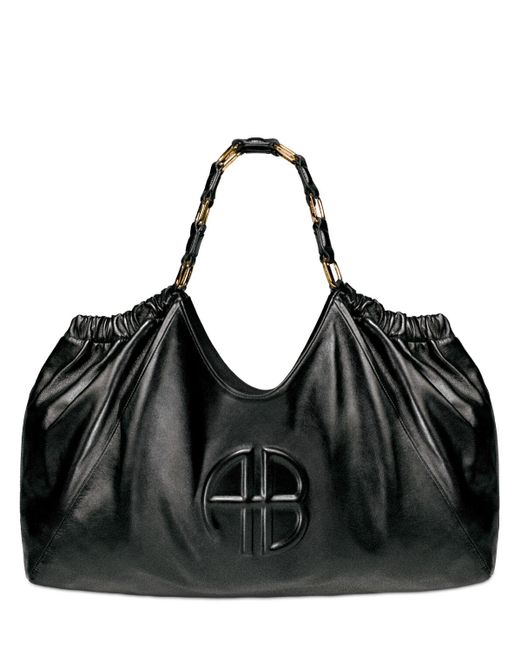 Anine Bing Black Kate Leather Tote Bag