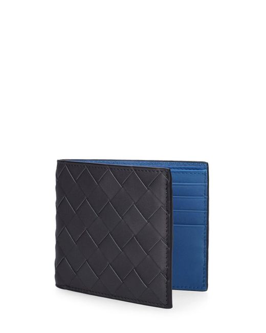Bottega Veneta Gray Intrecciato Leather Bi-fold Wallet for men