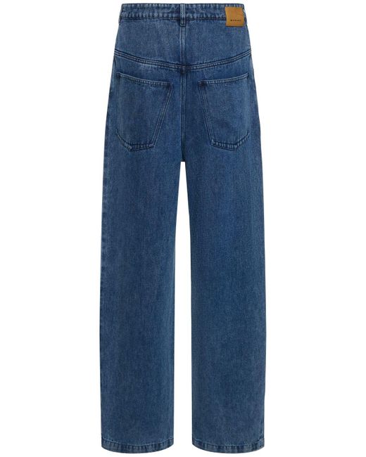 Isabel Marant Blue Teren Fluid Lyocell & Cotton Wide Jeans for men