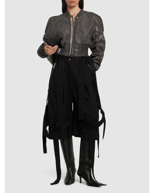 Rick Owens Flight クロップドコットンボンバージャケット Black