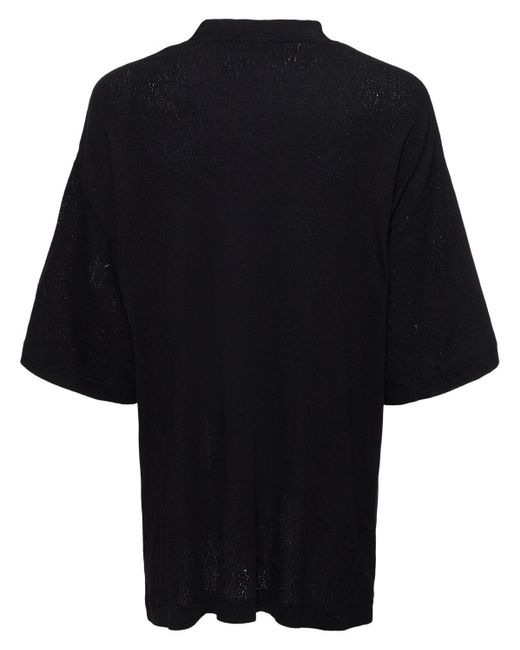 1017 ALYX 9SM Black Distressed Cotton Jersey Over T-shirt for men