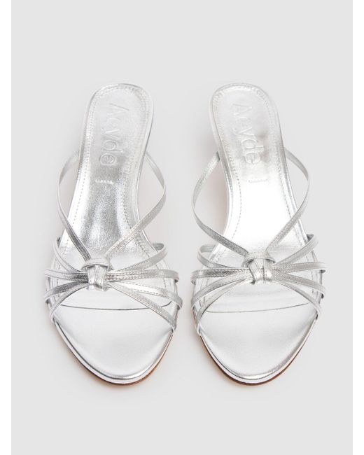 Aeyde 55Mm Abby Metallic Leather Sandals