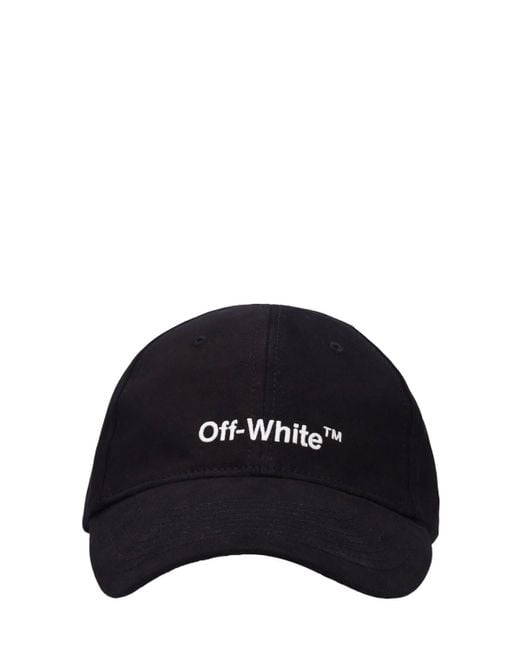 Off-White c/o Virgil Abloh Helvetica Cotton Baseball Cap in Black/White ...
