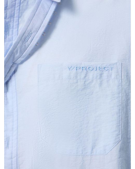 Y. Project レギュラーコットンブレンドシャツ Blue