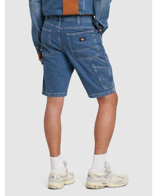 Dickies Blue Garyville Cotton Denim Shorts for men